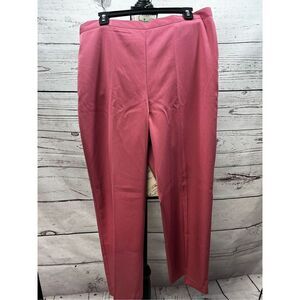 Alfred Dunner Women's Classic‎ Fit Pants Rose Pink Elastic Waist Size 16